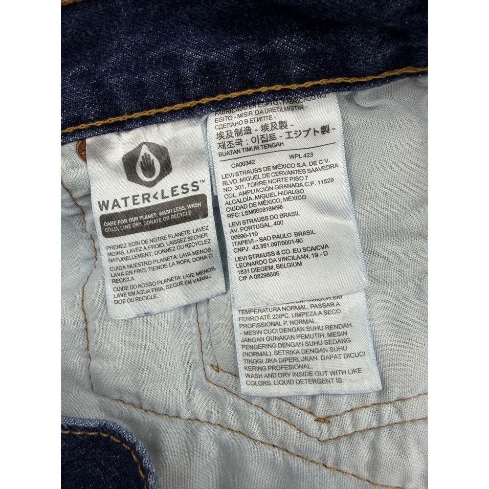 Levi's 501 Mens 40x30 Button Fly Original Fit Dark Wash Jean (Measured 36x28) - Picture 4 of 12